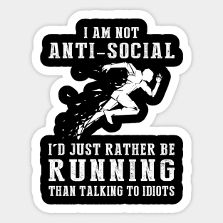 Chasing Laughter - Embrace the Running Humor! Sticker